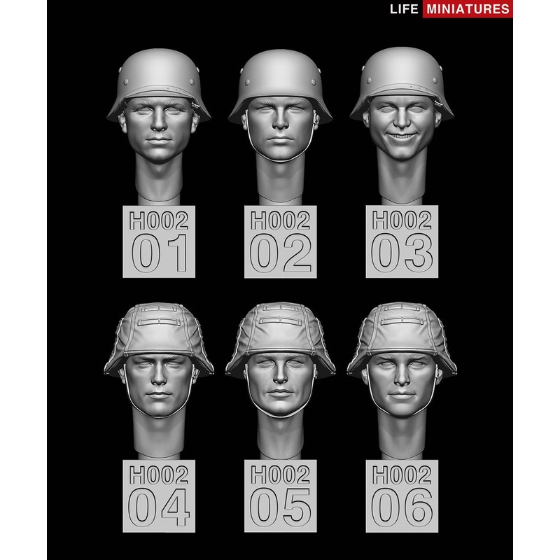 1/35 WWII German Army Spare Headset No.2 (Sterhelm Edition) German Soldier with a Gentle Expression