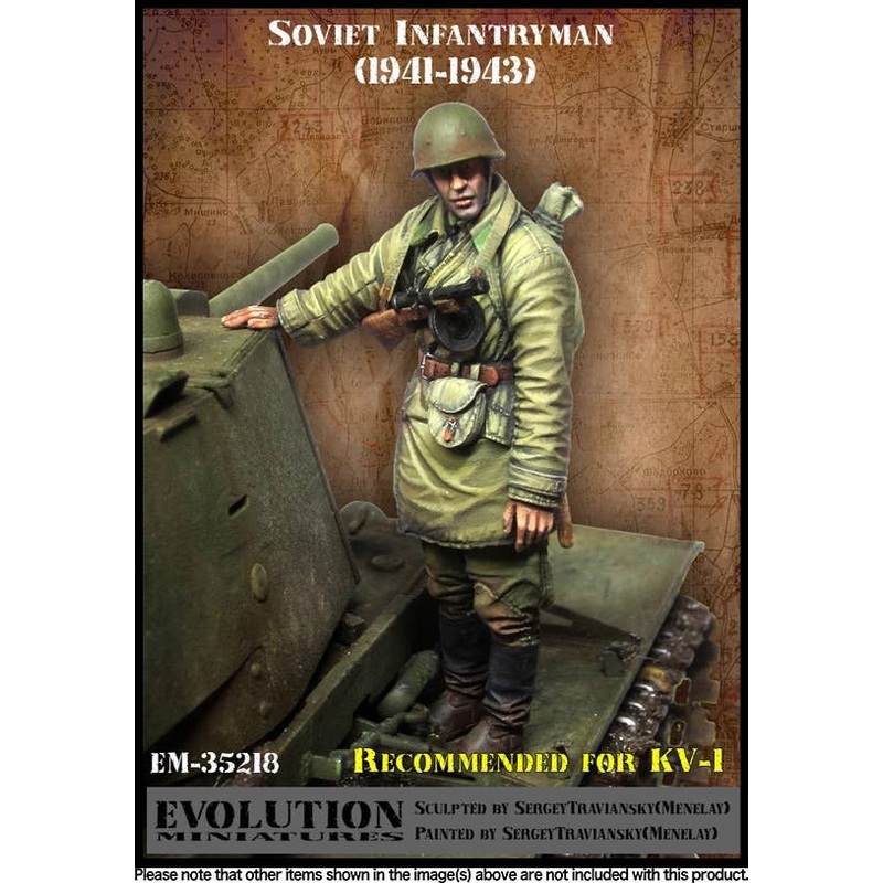 1/35 WWII Soviet Red Army Tank Riding Soldier 1941-43 (KV-1 Tank Compatible)