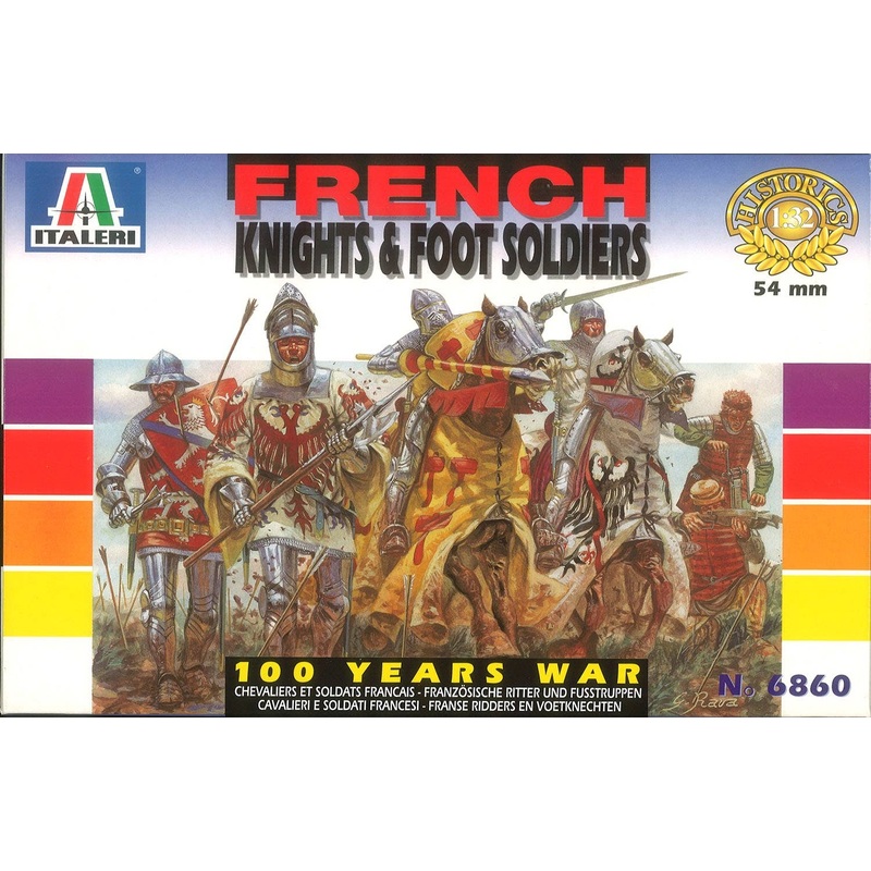1/32 Hundred Years War French Knight & Infantry Set
