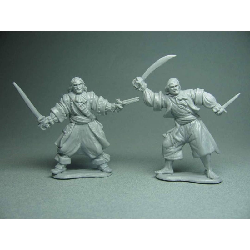 1/32 Pirates, XVII century. 2 figures in the set