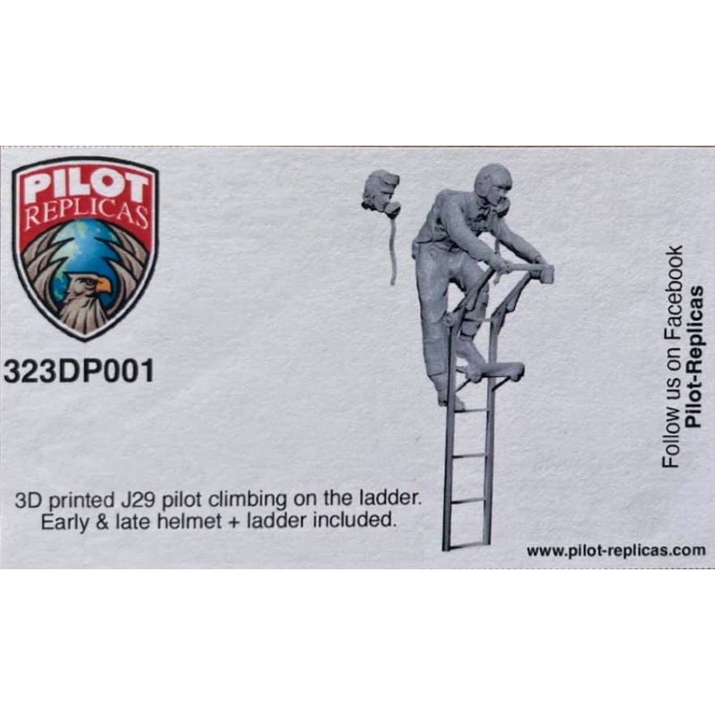 1/32 SAAB 29 Tunnan pilot climbing on ladder