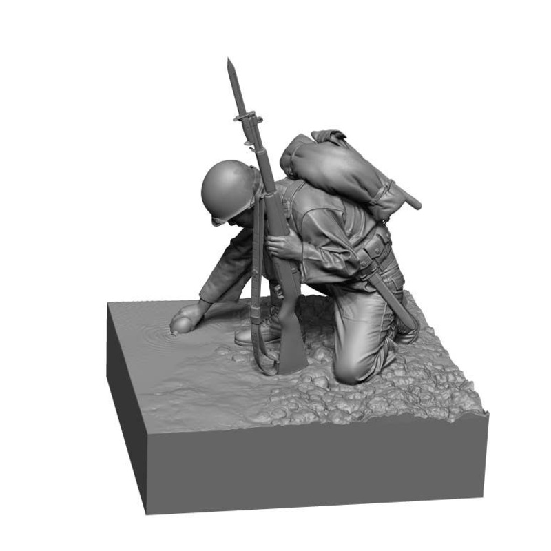 1/16 Current use Soldier drawing water from the Yalu River (Korean War)