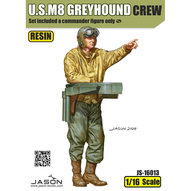 1/16 U.S.M8 Greyhound commander figure