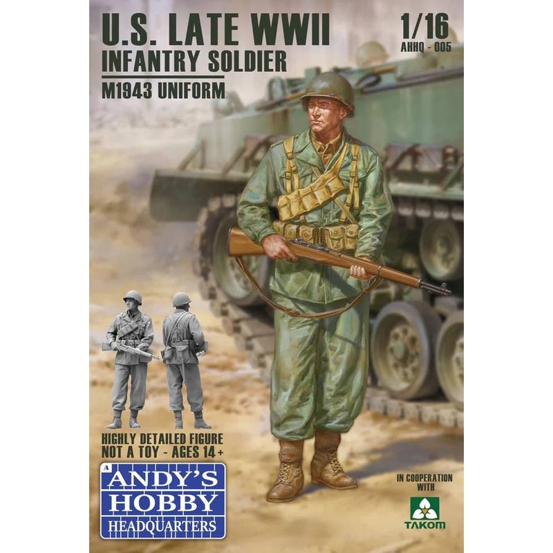 1/16 US Late WWII Infantry Soldier M1943 Uniform