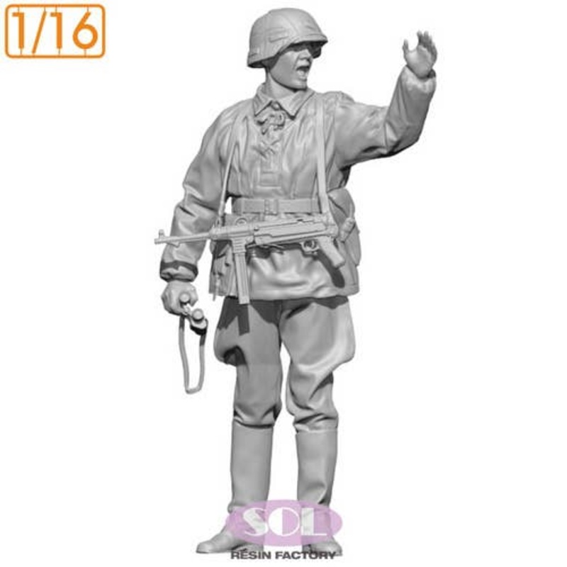 1/16 WWII German anti-tank artillery commander