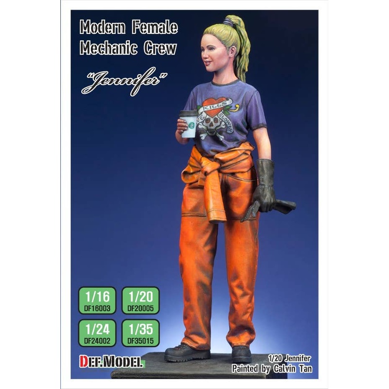 1/24 Modern Female Mechanic Crew Jennifer