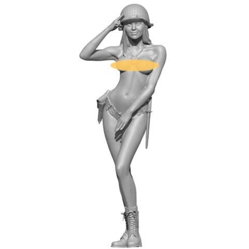1/24 Topless Ava Saluting