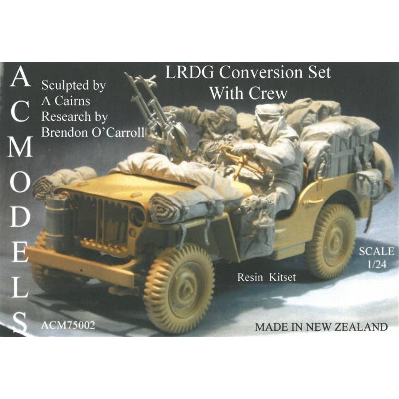 1/24 WWII British LRDG Jeep Conversion Set (2 Crew Members Included)