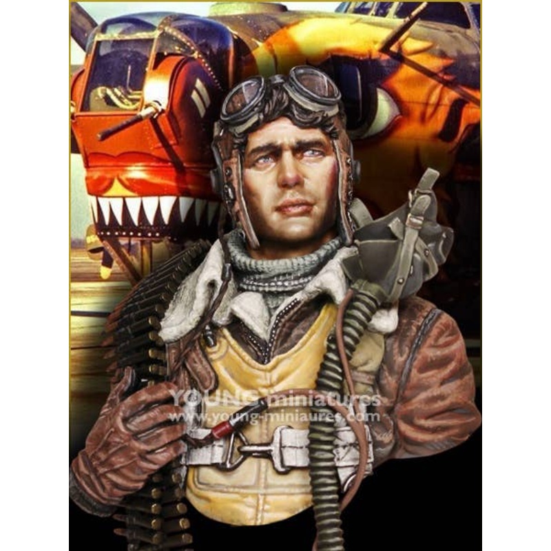 1/10 WWII Bust US Army Air Corps B-24 Heavy Bomber Crew Machine Gunner