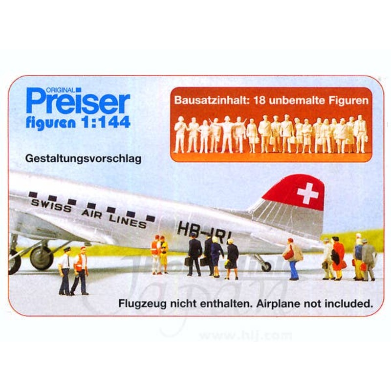 1/144 Airline Personnel & Travelers Set (18pcs)