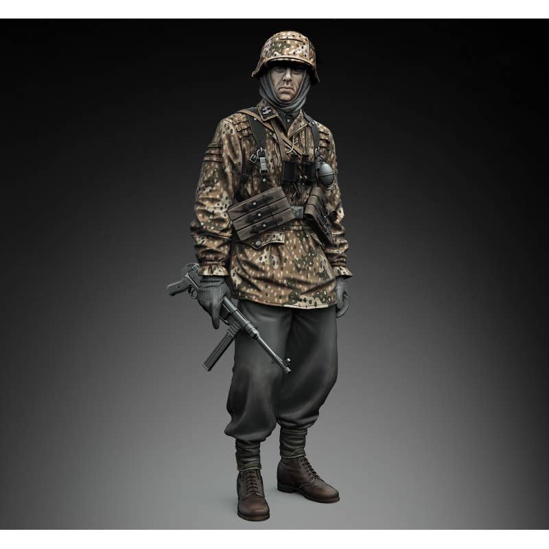 1/16 German SS soldier with MP 40-WWII
