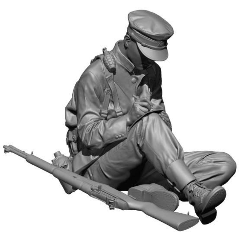 1/16 Korean War Korea / Student Soldiers Writing Letters That Cannot Be Posted in Korea
