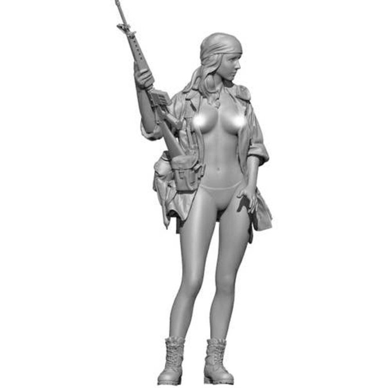 1/16 Topless Evelyn Holding M16 (3D printer)