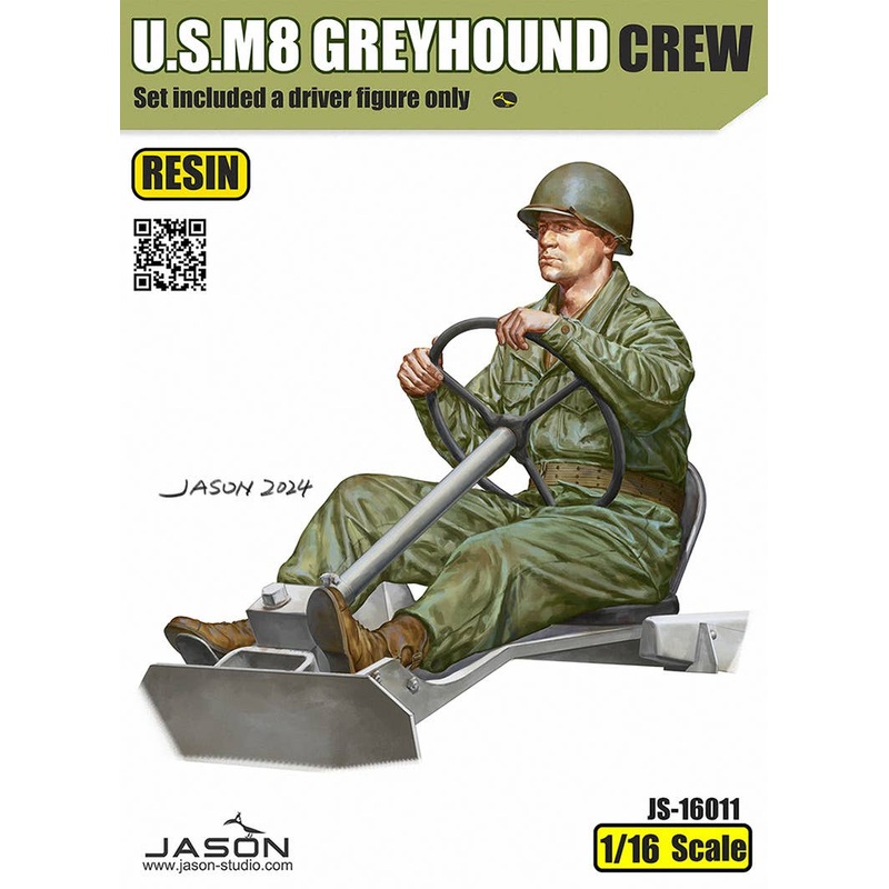 1/16 U.S.M8 Greyhound driver figure
