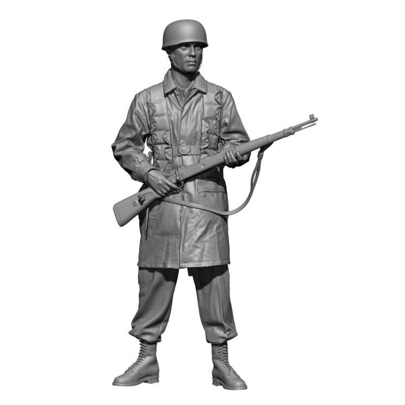 1/16 WWII German Fallschirmjager #3 Rifleman Holding His Gun