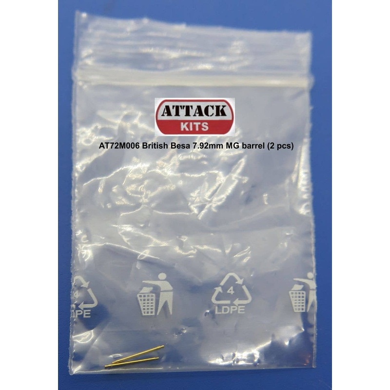 1/72 British Besa 7.92mm MG barrel (2 pcs)