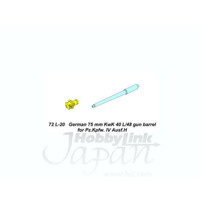 1/72 German 75mm KwK 40 L/48 Gun Barrel for Pz.Kpfw IV.