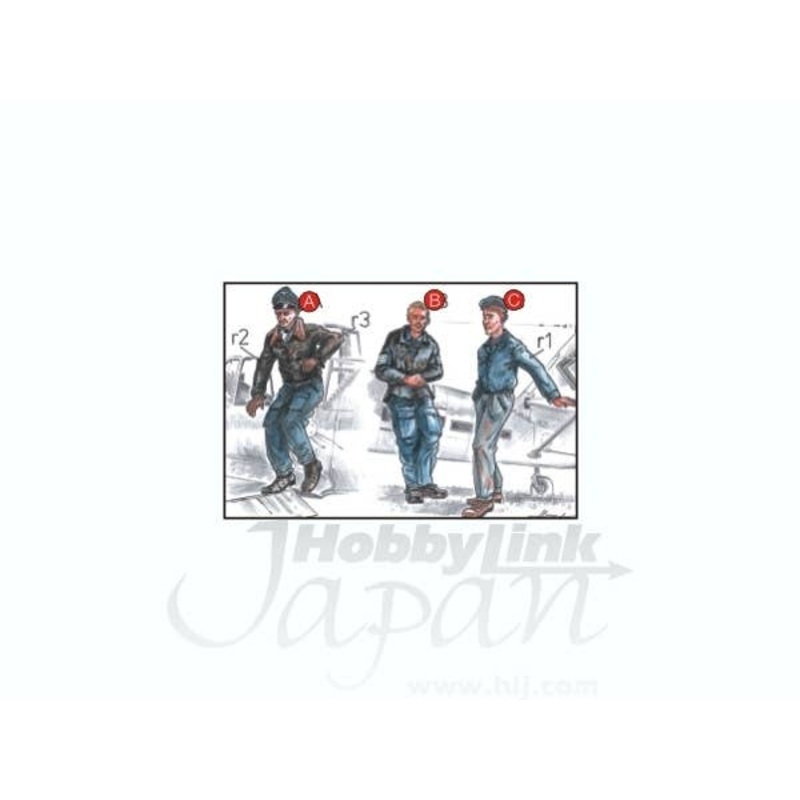 1/72 German Pilots+Mechanic WWII