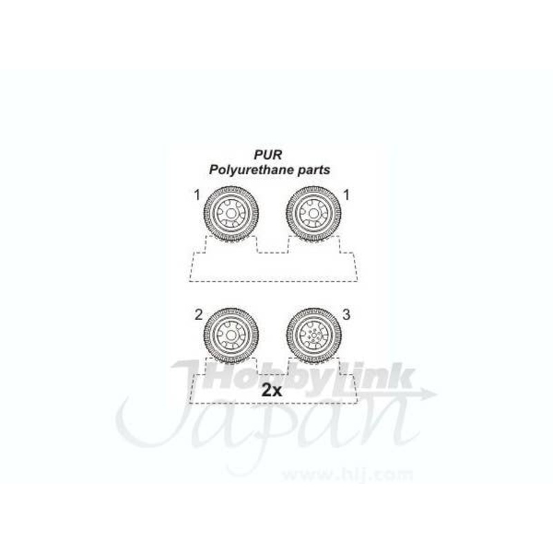 1/72 Opel Blitz 4x4 wheels for Roden