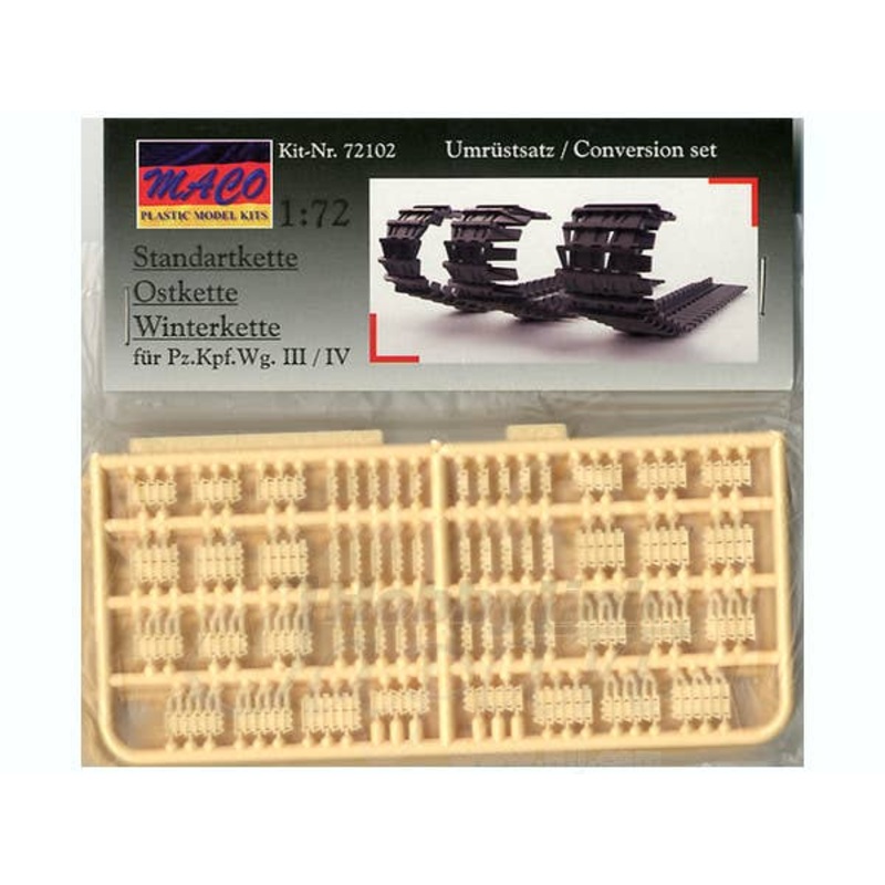 1/72 Panzer Mk.III/IV Track Links 3 Type (Normal, Winter, Eastern Front)