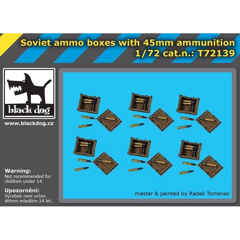 1/72 Soviet ammo boxes with 45 mm amunition