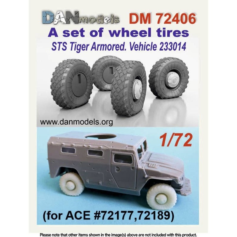 1/72 STS Tiger Armored Vehicle set of wheels