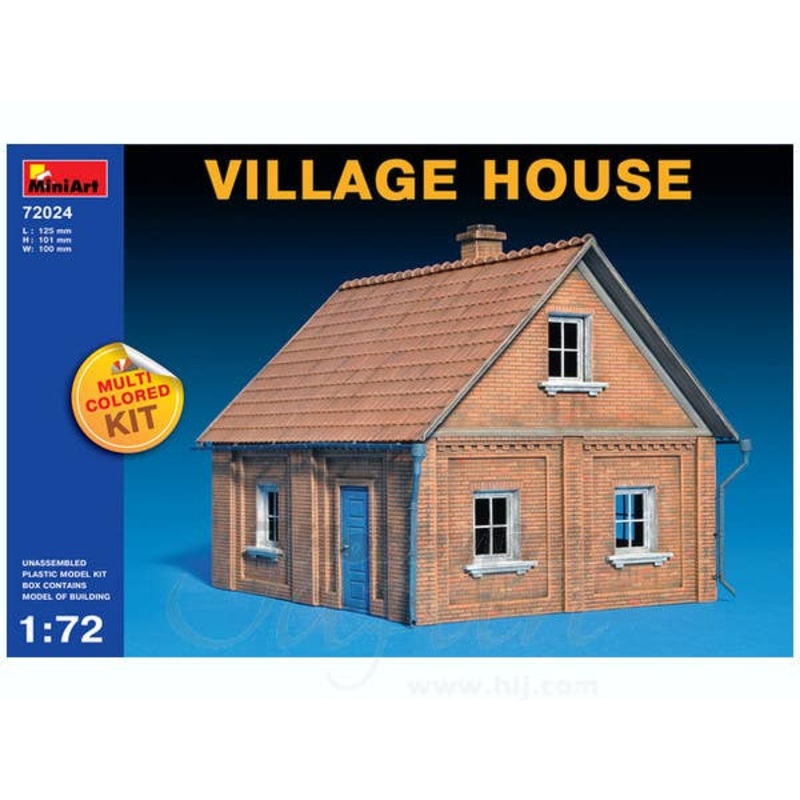 1/72 Village House (Multicolored Kit/5 Color)