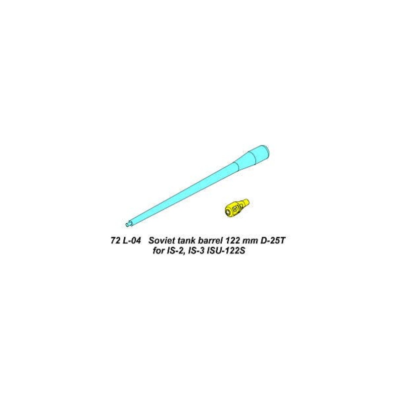 1/72 122mm D-25T Soviet Tank Barrel for IS-2, IS-3, ISU