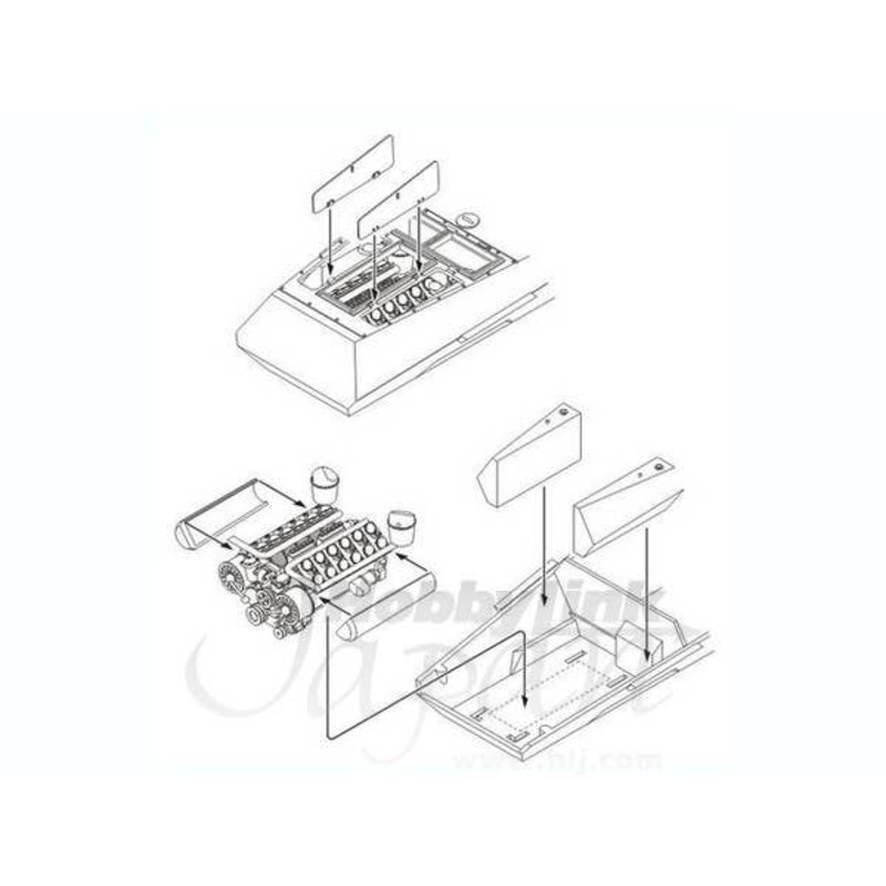 1/72 Sd.Kfz.234 Puma Engine Set (for Hasegawa)