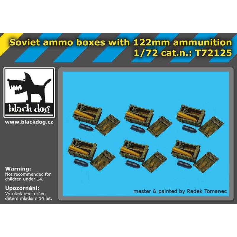 1/72 Soviet Army Ammunition Box w/122mm Cannonball