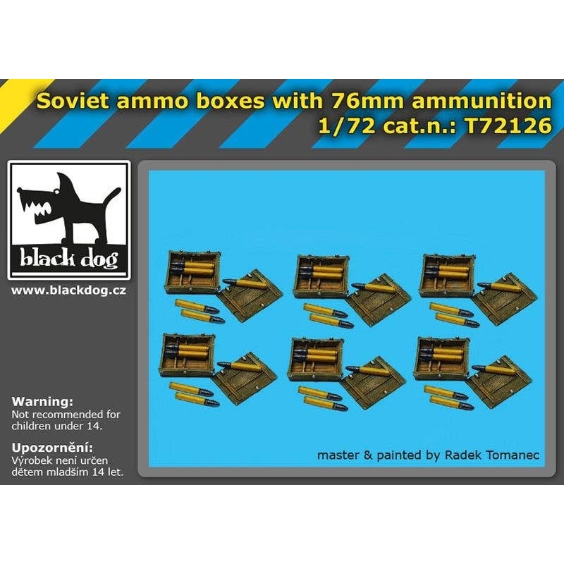 1/72 Soviet Army Ammunition Box w/76mm Cannonball