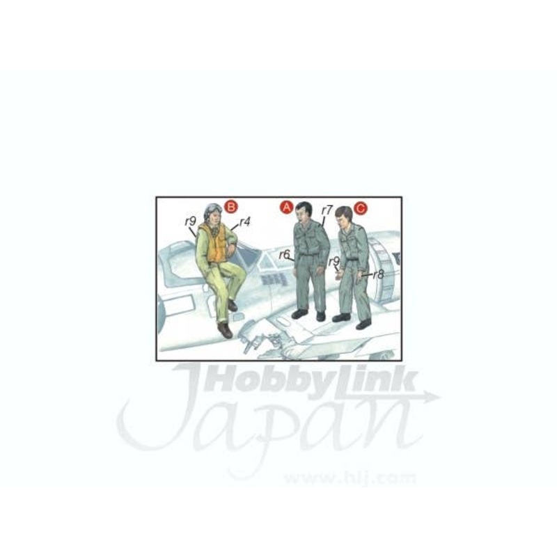1/72 US Navy Mechanics+Pilot WWII