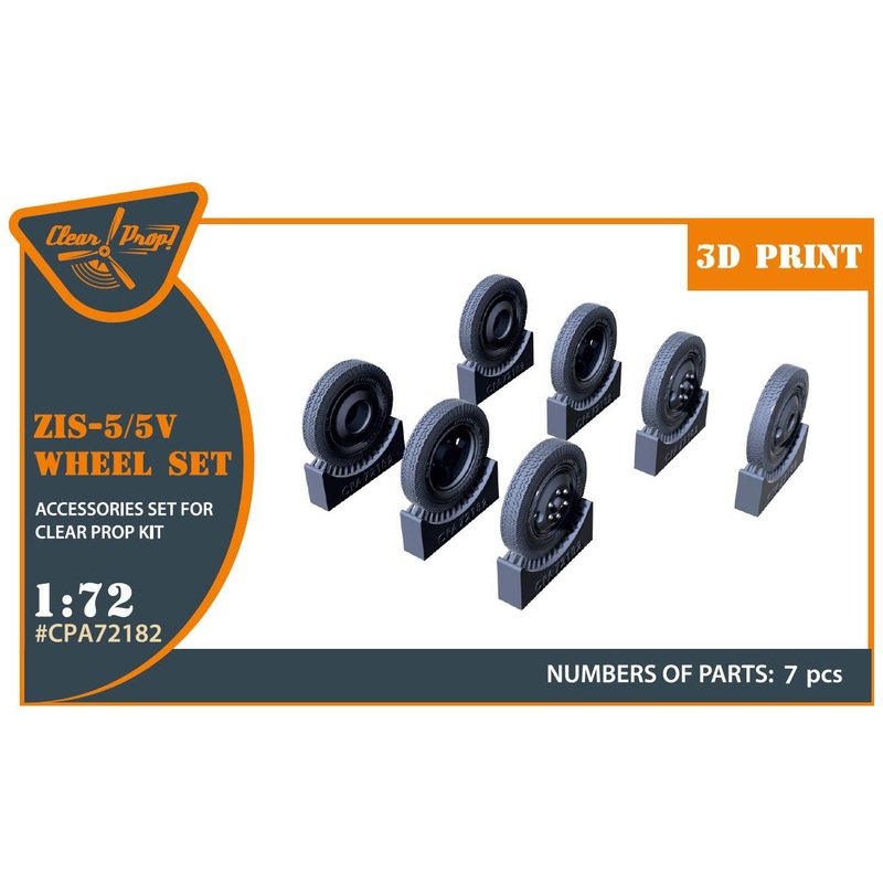 1/72 ZiS-5/5V wheel set for Clear Prop! Kits