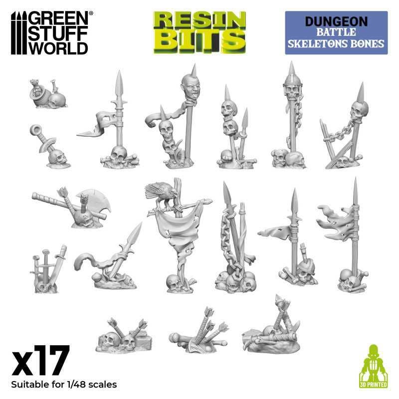 1/48 3D printed set - Battle Skeleton Bones