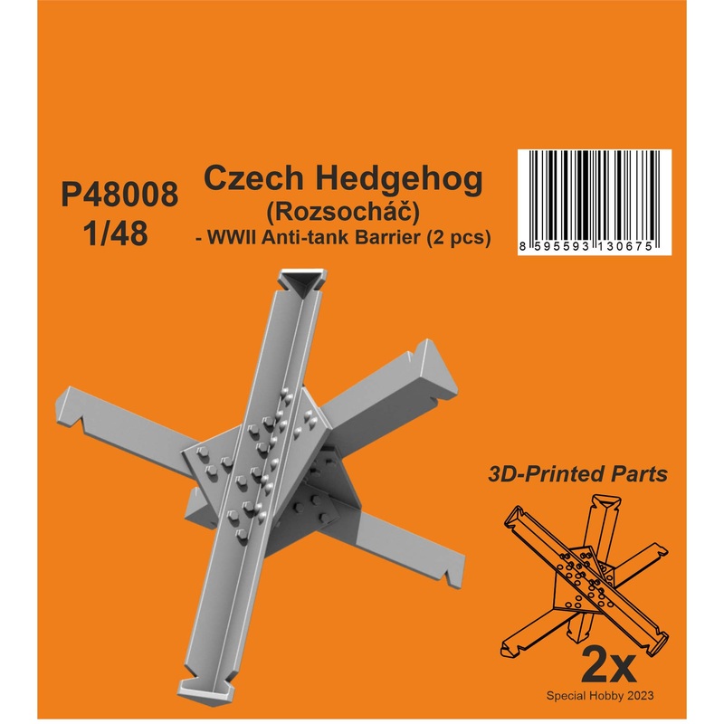 1/48 Czech Hedgehog (Rozsochac) - WWII Anti-tank Barrier (2 pcs)
