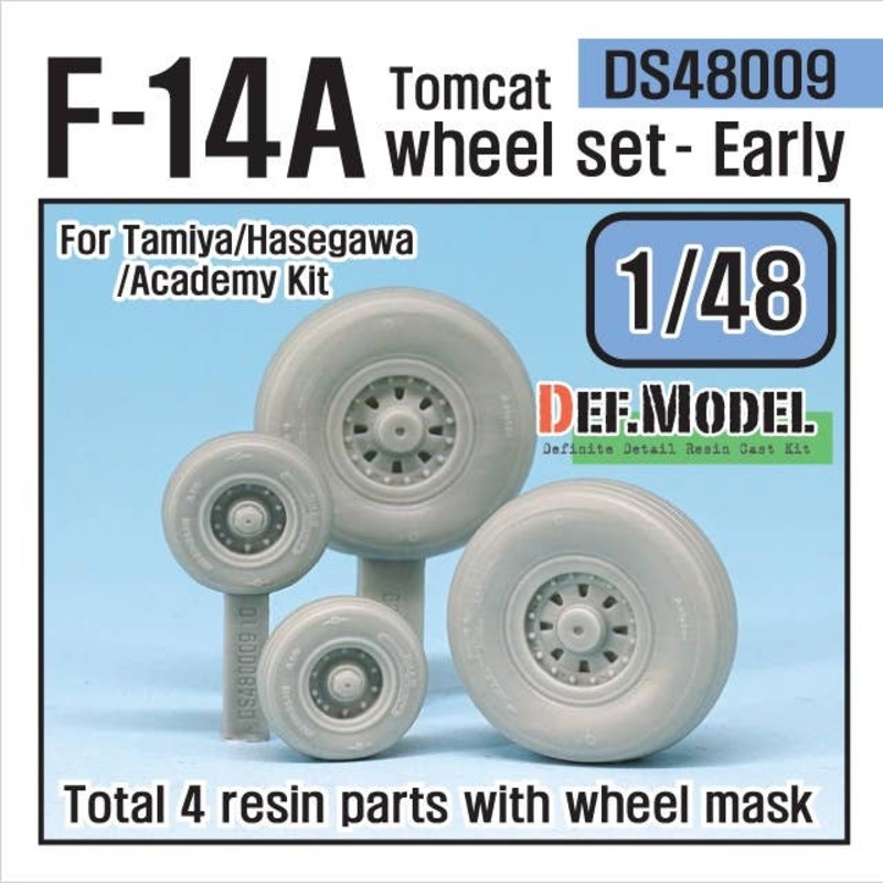 1/48 F-14A Tomcat Sagged Wheel Set Early (for Tamiya,Hasegawa)