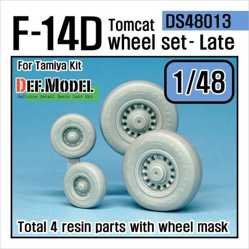 1/48 F-14D Tomcat Sagged Wheel Set Late. (for Tamiya)