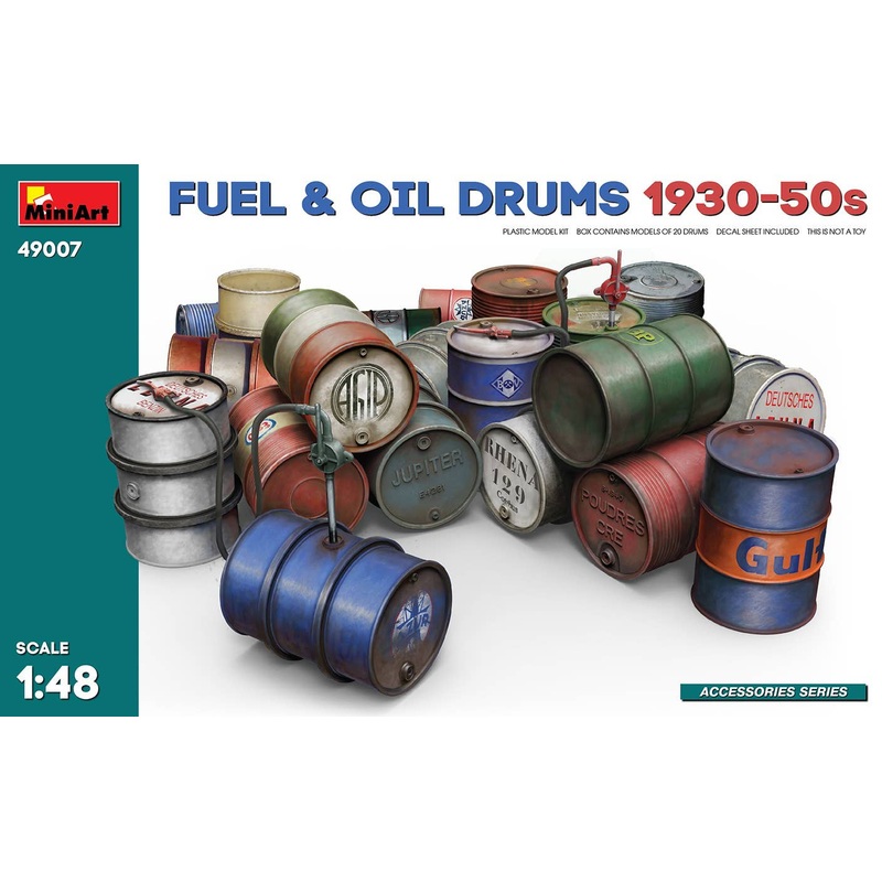 1/48 Fuel & Oil Drums 1930-50s