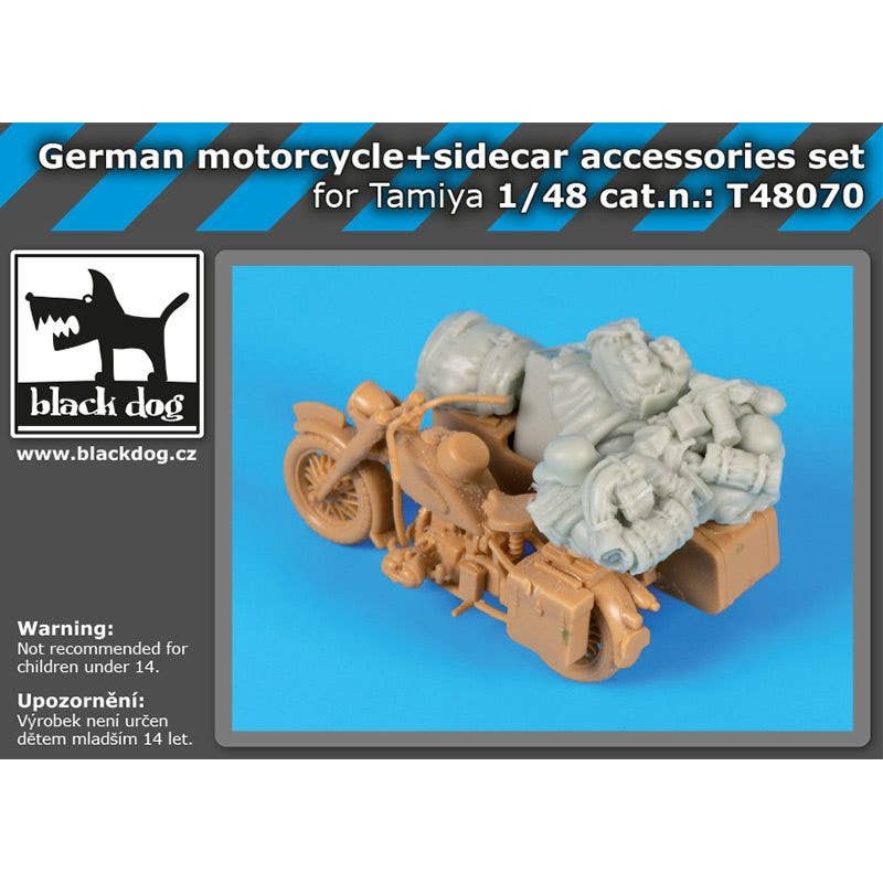 1/48 German motorcycle +sidecar