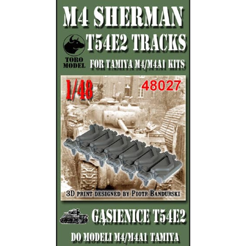 1/48 M4 Sherman T54E2 tracks (for Tamiya M4/M4A1 kits)