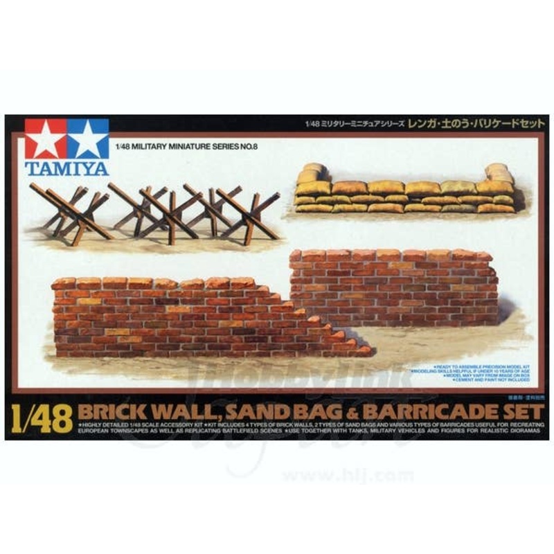 1/48 MMV Accessory Set: Sand Bag, Brick Wall & Barricad