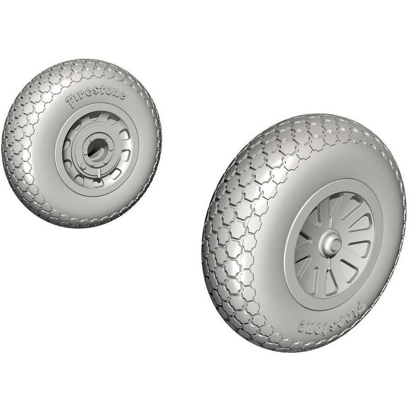 1/48 P-51D Mustang Wheels (Cross Tread Pattern)