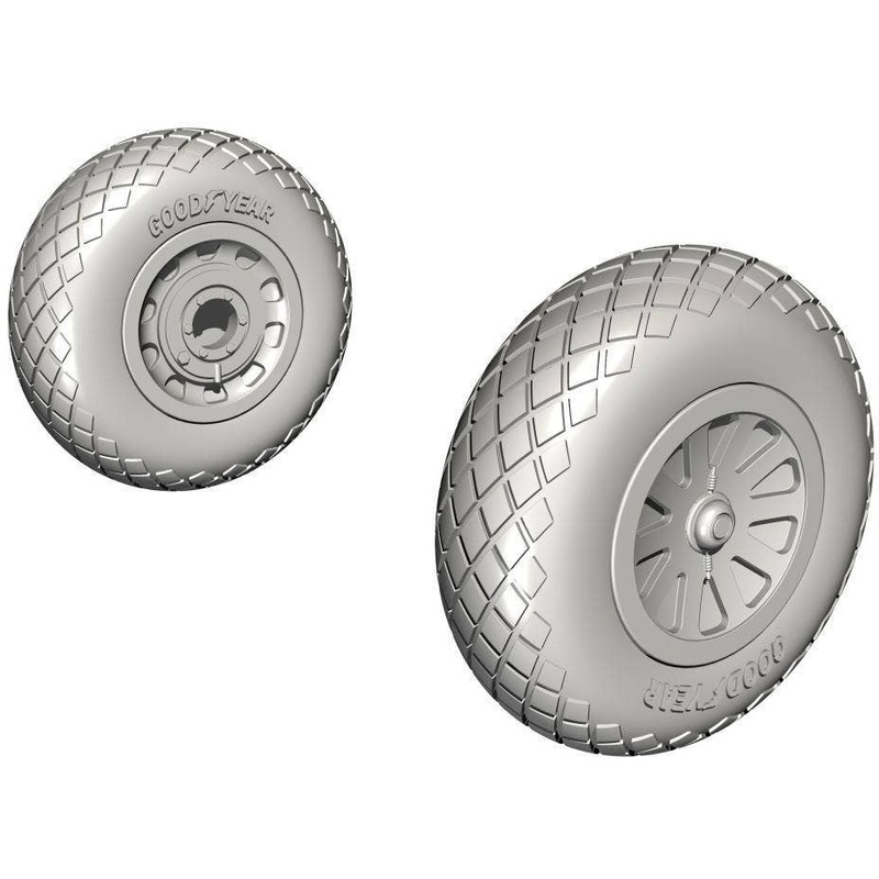1/48 P-51D Mustang Wheels (Diamond Tread Pattern)