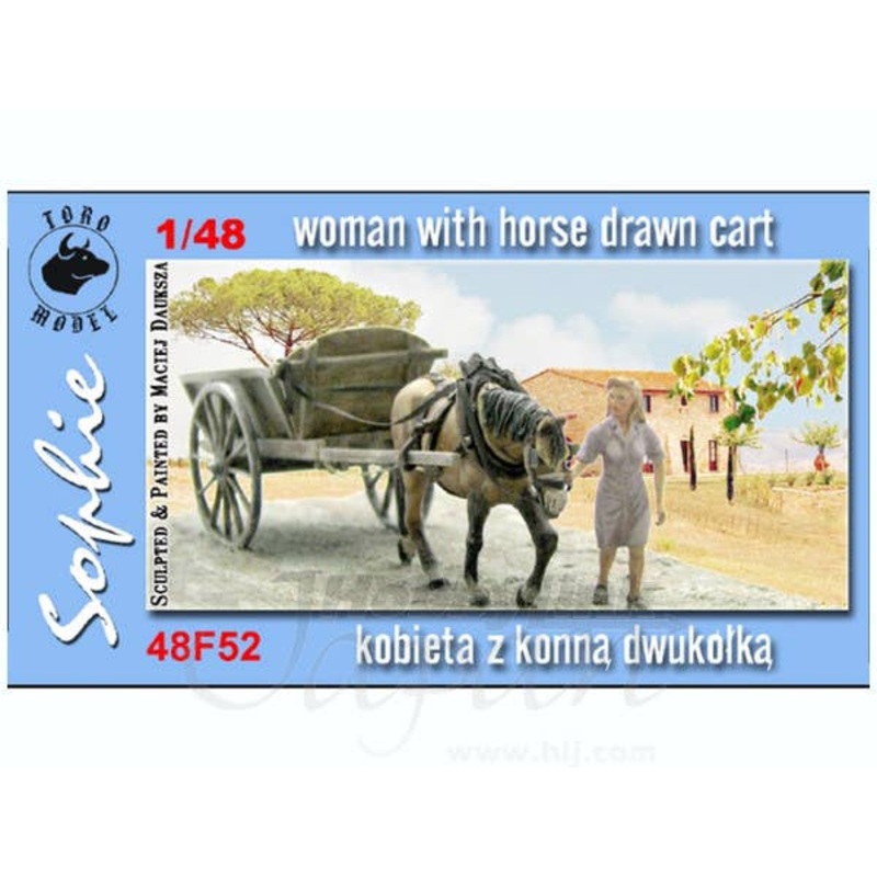 1/48 Sophie: Woman w/Horse-Drawn Cart