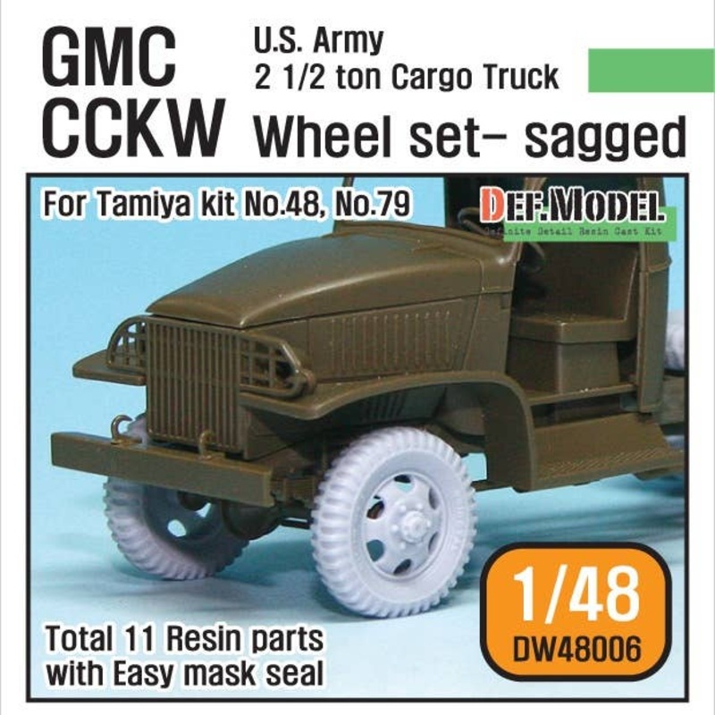 1/48 US Army GMC CCKW Wheel Set (for Tamiya)