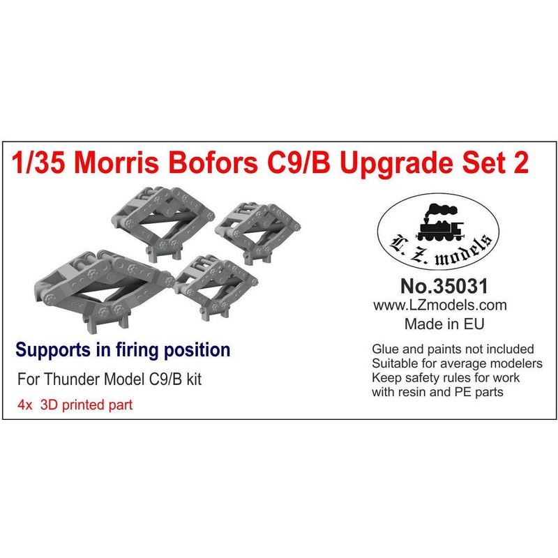 1/35 British Morris Bofors Gun Truck Body Support, Firing, 3D Parts