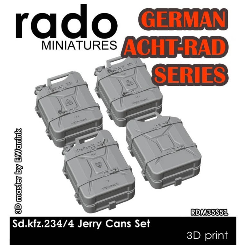 1/35 German Acht-Rad Series Sd.kfz. 234/4 Jerry Cans Set (4 pcs)