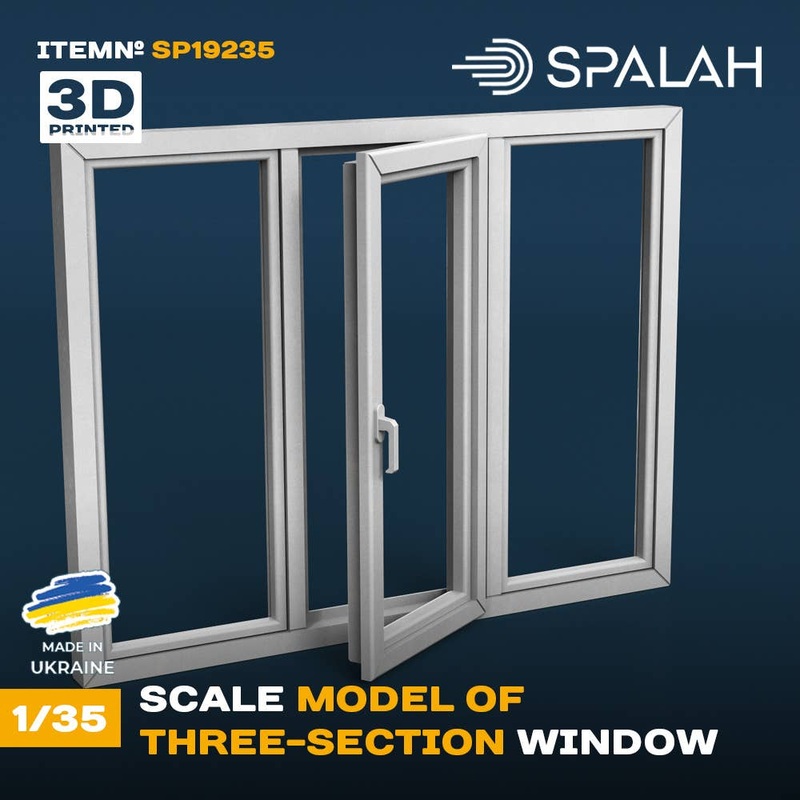 1/35 Scale model Three-section window.