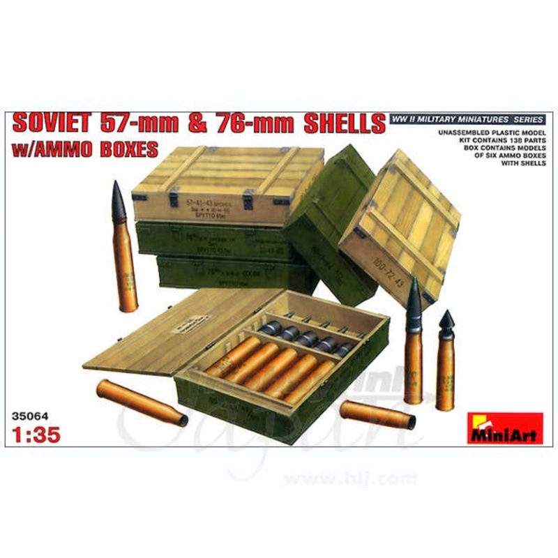 1/35 Soviet 57mm & 76mm Shells w/Ammo Boxes