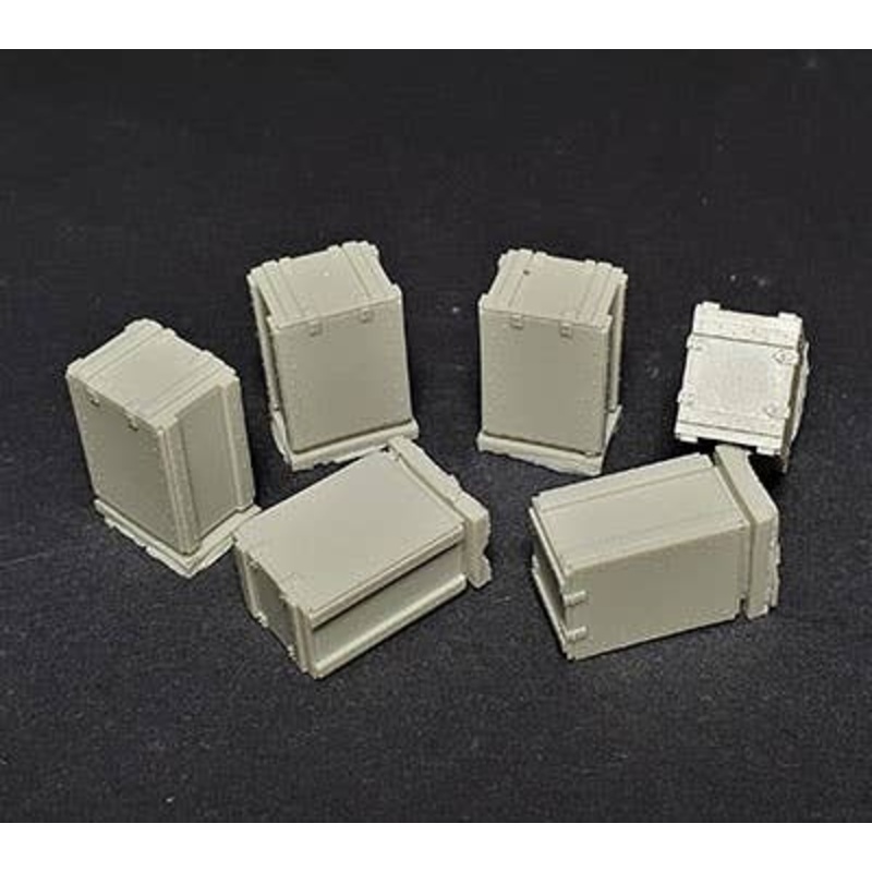 1/35 6 Wooden Ammunition Boxes for US 3 inch Shells